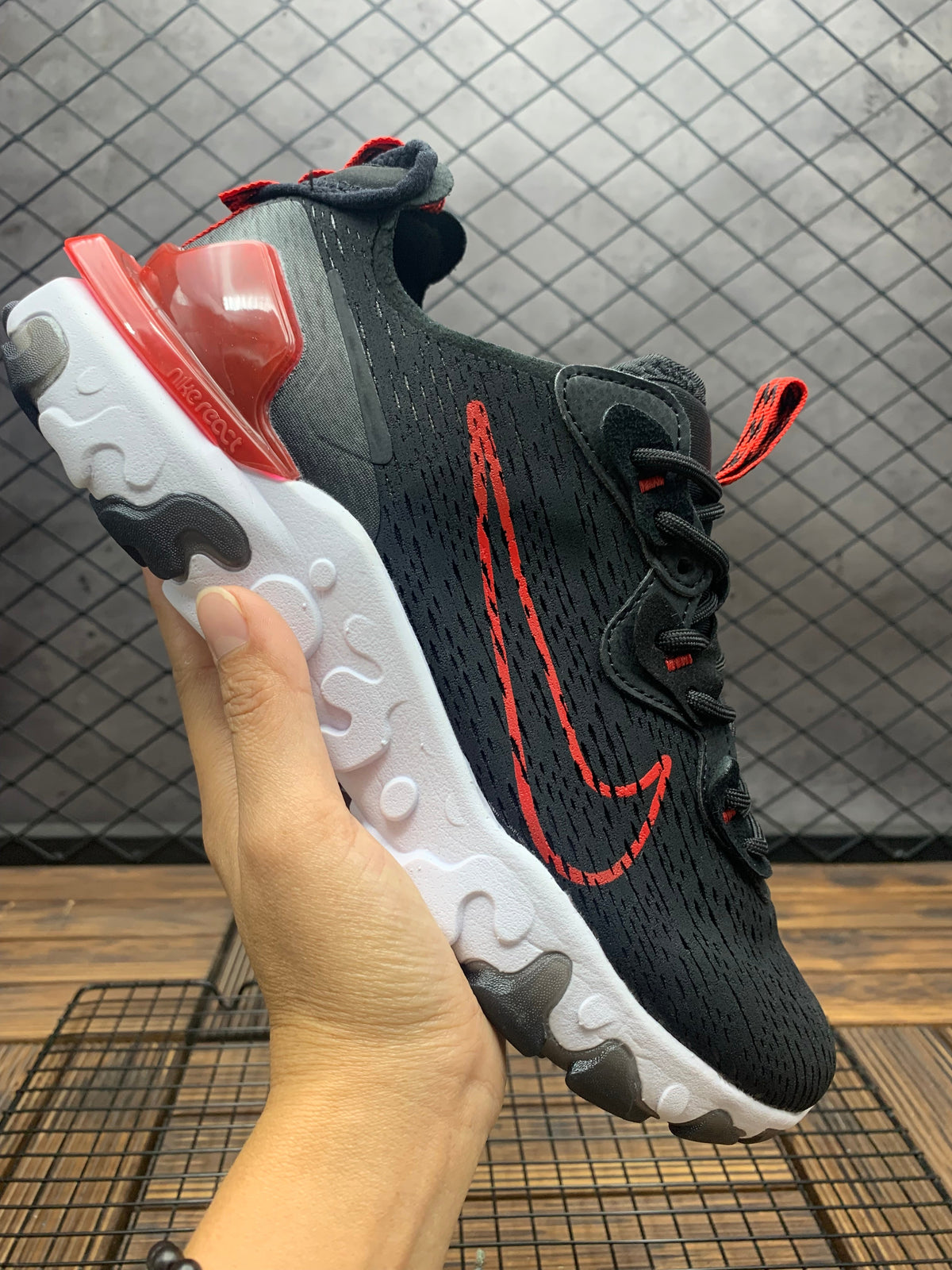Nike React Vision Sneakers Black Red
