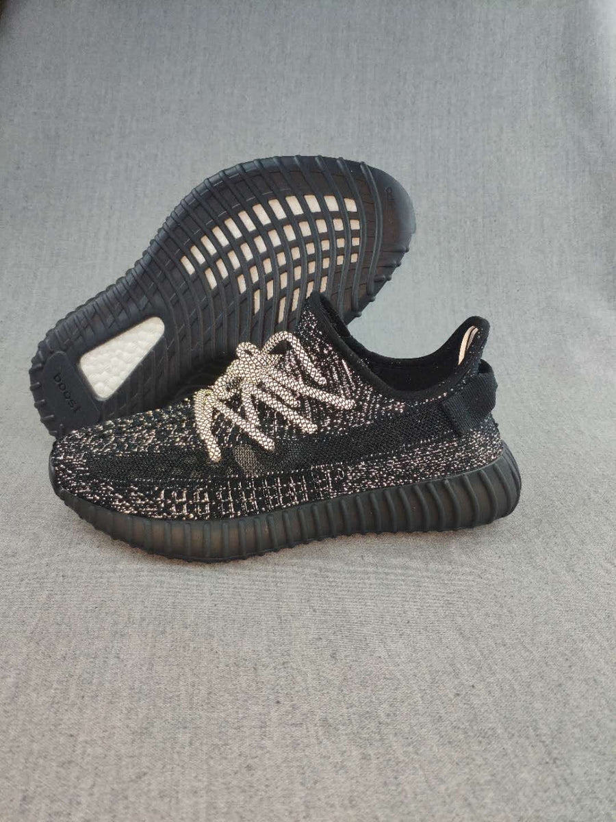 Yeezy 350 V2 Knit Sneakers in Black and Cream