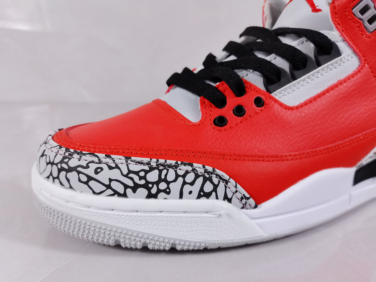 Jordan Air Jordan 3 Retro Red Black Crackle Sneakers