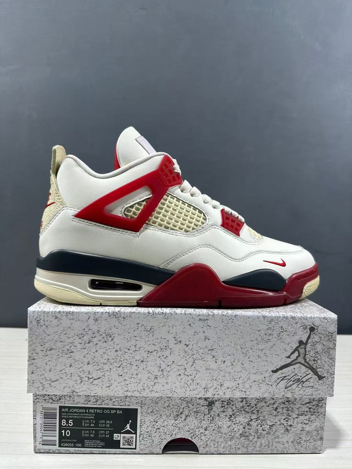 Jordan Air Jordan 4 Retro White Red Sneakers