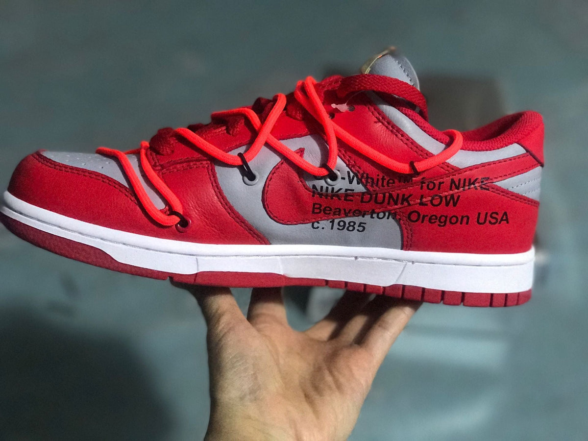 Nike Dunk Low LTHR / OW Red Gray Sneakers CT0856-600