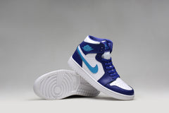Jordan 1 Retro High White Blue Sneakers