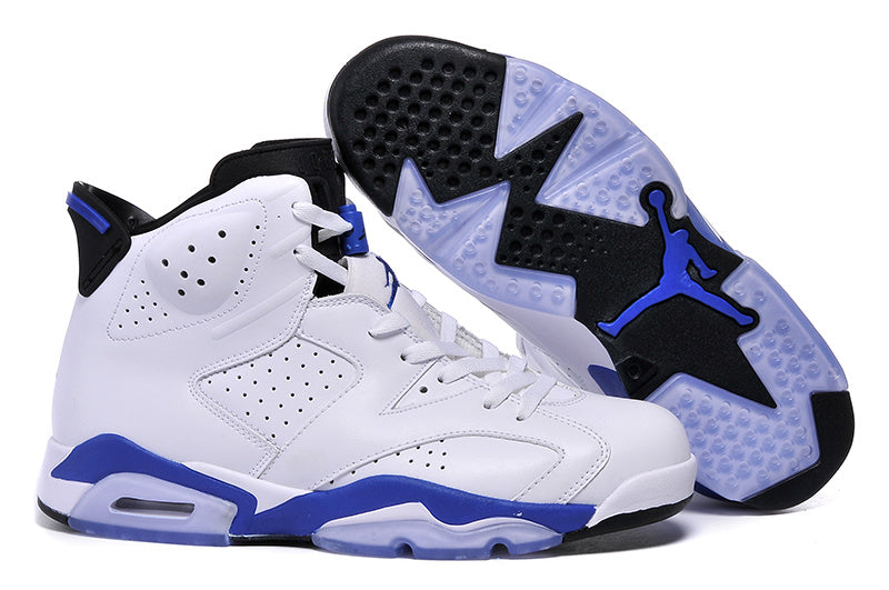 Jordan Air Jordan 6 High-Top Sneakers White and Blue