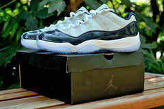 Jordan Air Jordan 11 Retro Low Sneakers, White and Navy