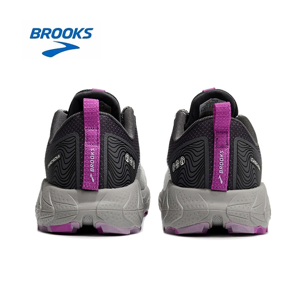 Brooks Cascadia 17 Trail Running Shoes in Gray and Purple