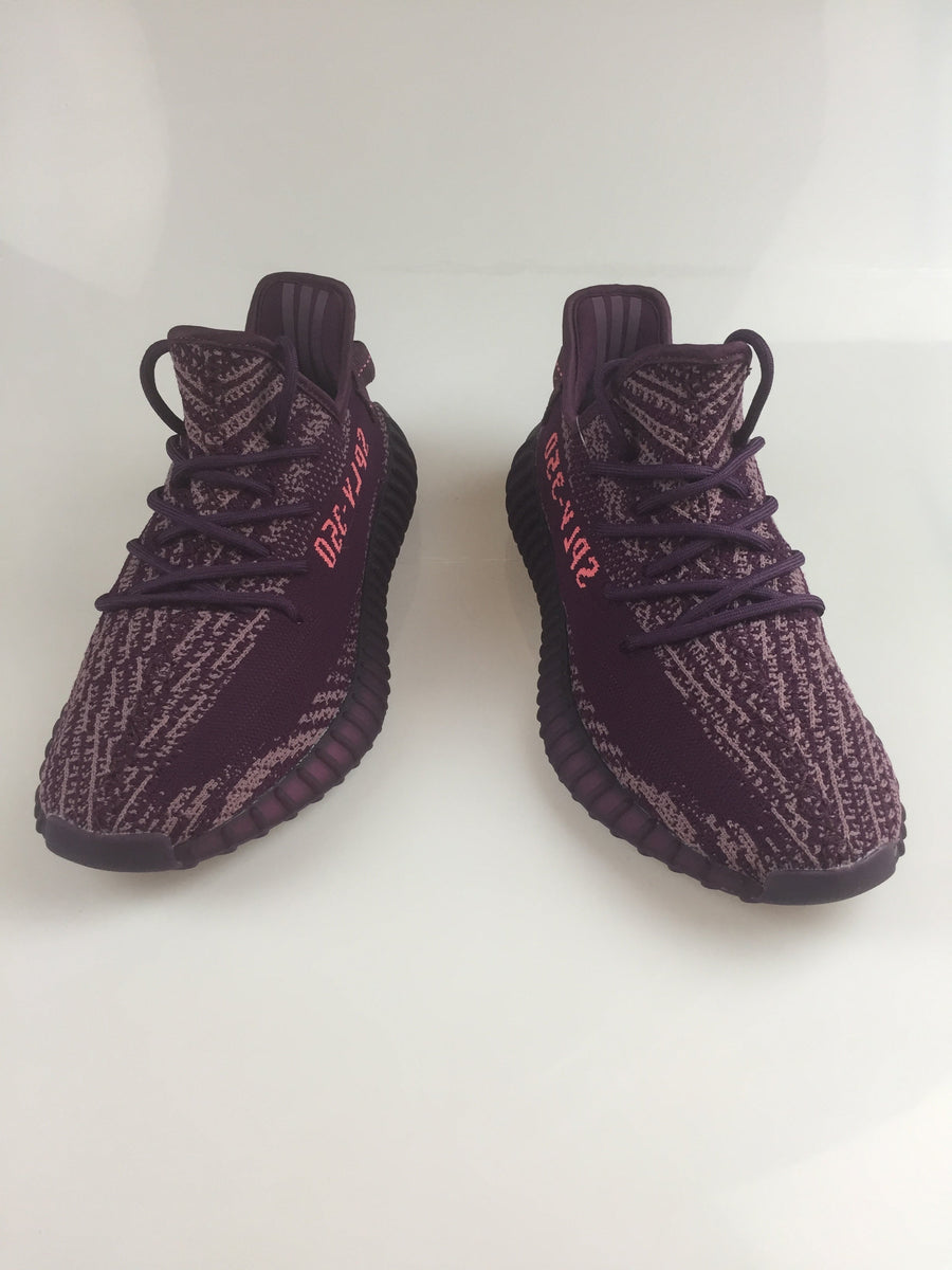 Yeezy 350 V2 Knit Sneakers in Black and Beige