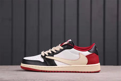 Jordan Air Jordan 1 Low White Black Red Sail Sneakers
