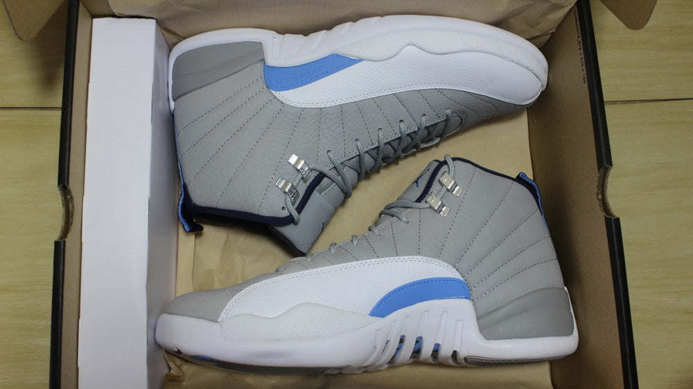 Air Jordan 12 GreyBlue High-Top Sneakers