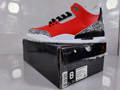 Jordan Air Jordan 3 Retro Red Black Crackle Sneakers