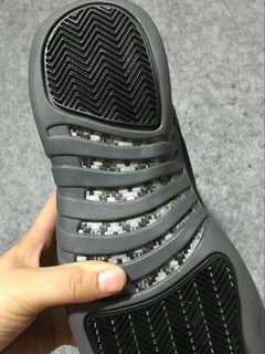 Air Jordan 12 High-Top Sneakers in Black and Grey
