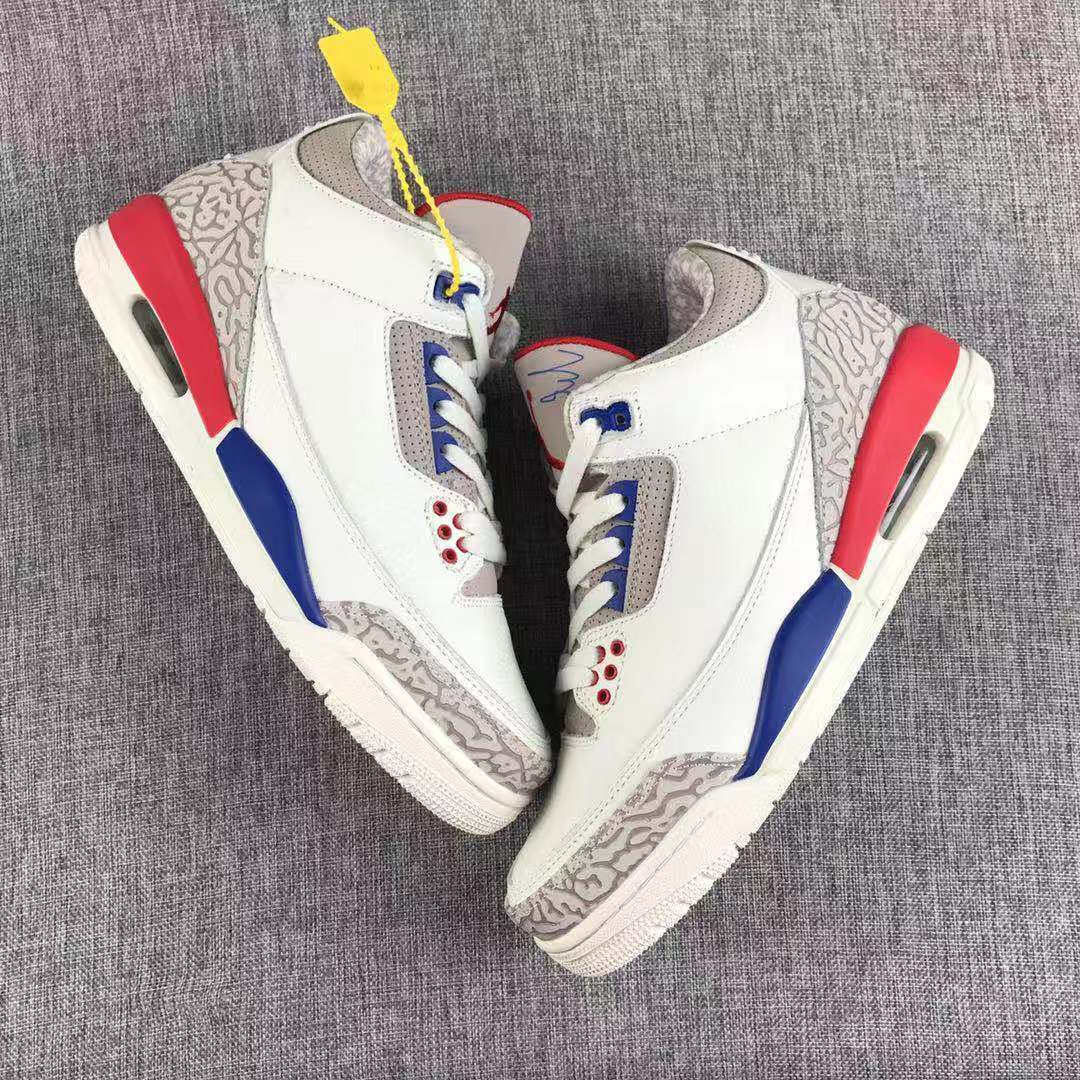 Air Jordan 3 Independence Day White Basketball Sneakers