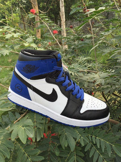 Jordan 1 High Sneakers in Black, White and Royal Blue