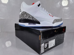 Jordan Air Jordan 3 Retro White Red Elephant Print Sneakers