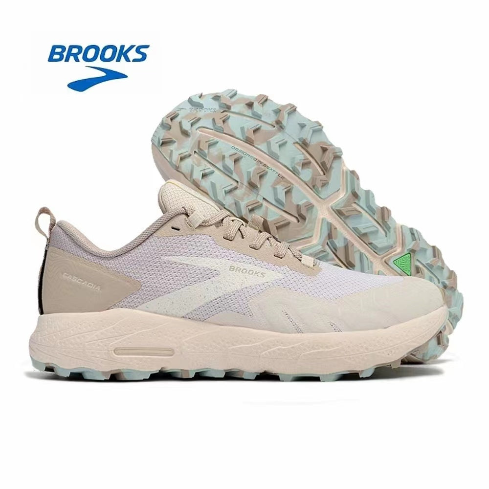 Brooks Cascadia 17 Trail Running Shoes in Beige