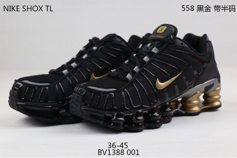 Nike Shox TL Sneakers in Black and Gold