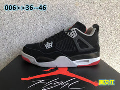 Jordan 4 Black Grey Red High-Top Sneakers
