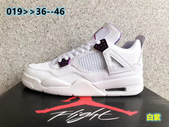 Jordan Air Jordan 4 White and Purple Sneakers