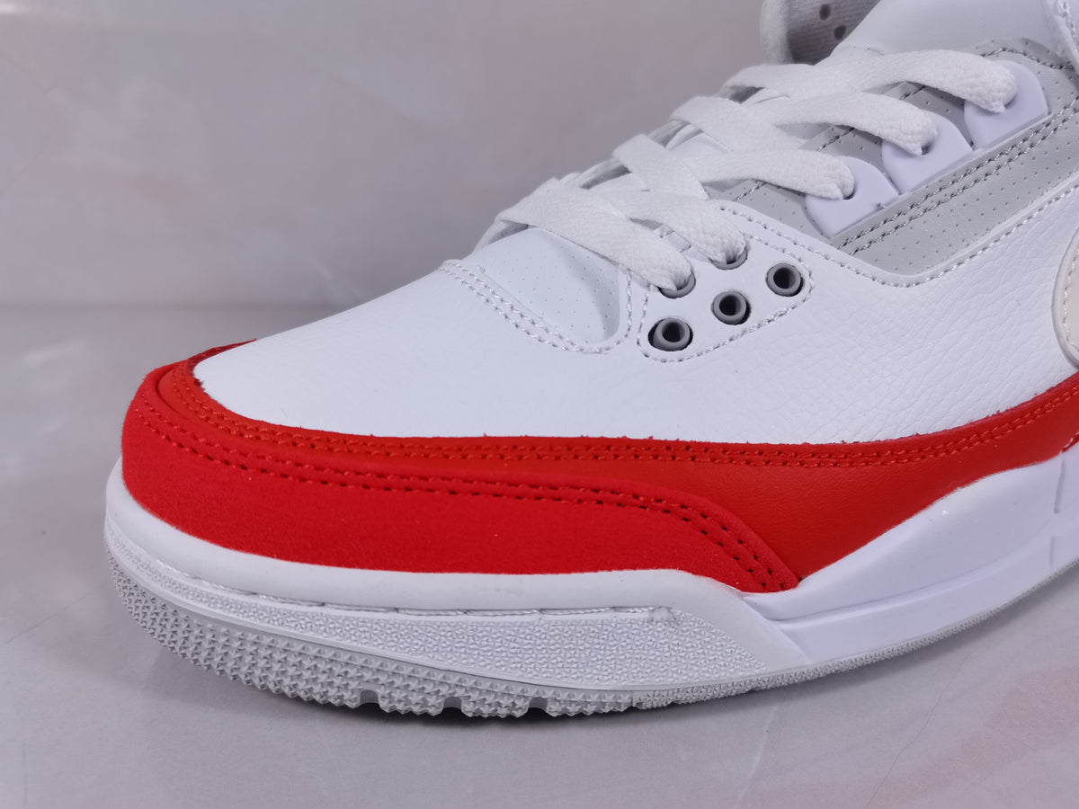 Air Jordan 3 Retro White Red Sneakers
