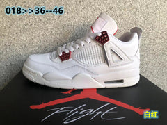 Jordan 4 White and Red High-Top Sneakers
