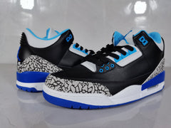 Jordan 3 Retro Black Blue Elephant Print Sneakers
