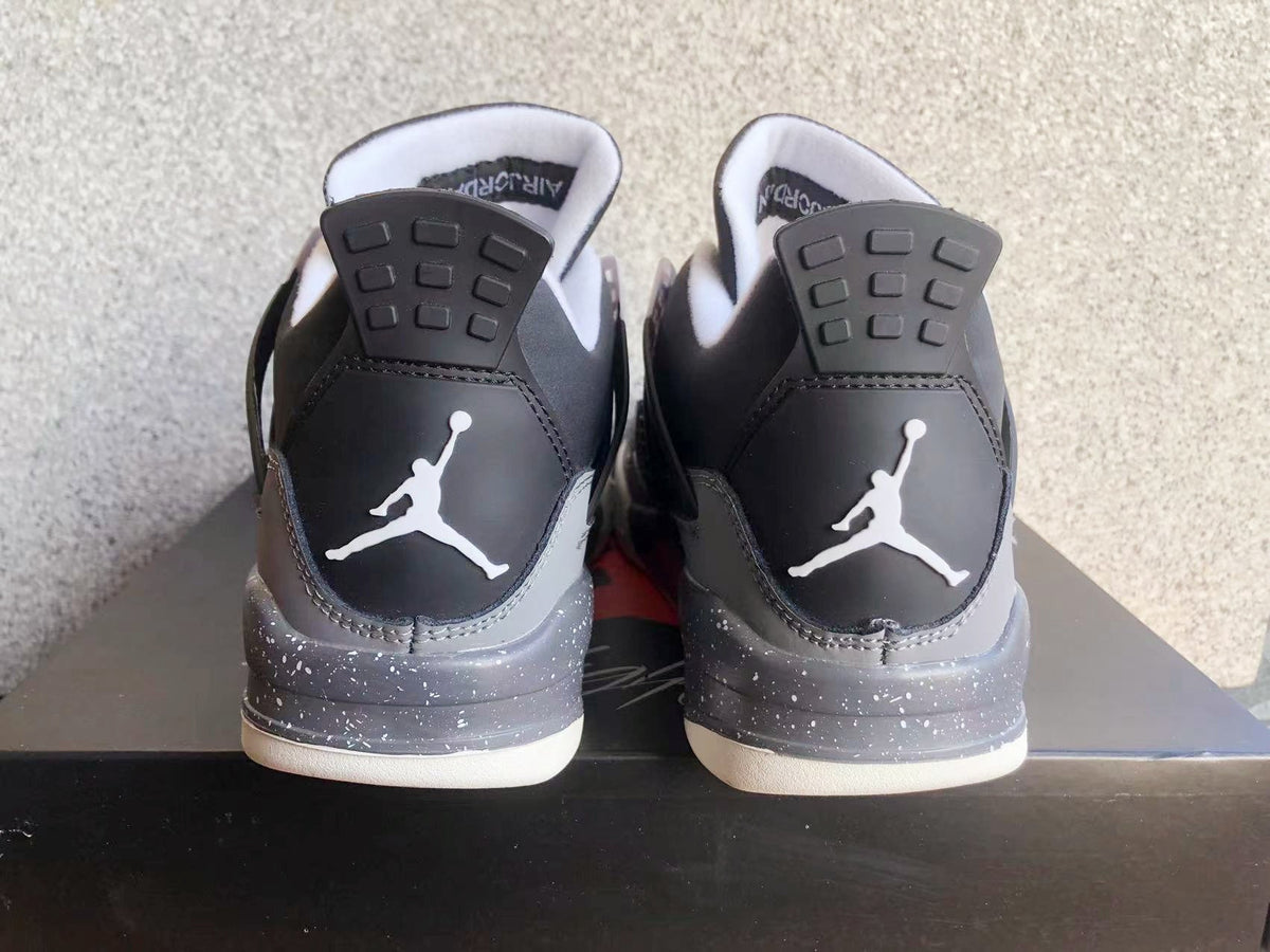 Air Jordan 4 Black Oreo Grey and Black Sneakers