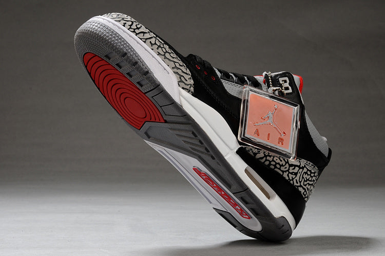 Jordan Air Jordan 3 Black Grey Red High-Top Sneakers