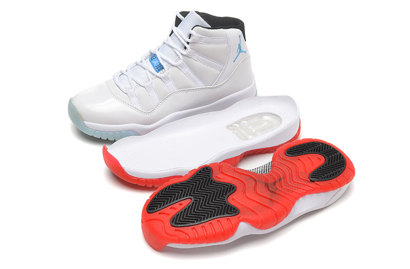 Jordan Air Jordan 11 Retro High-Top Sneakers in White and Blue