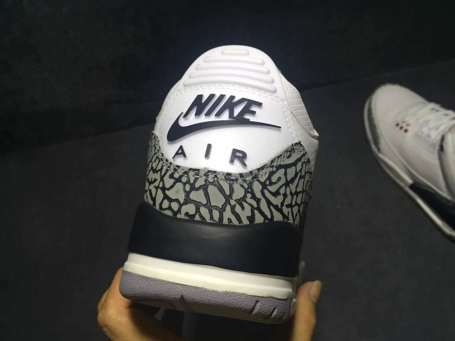 Jordan Air Jordan 3 White Cement High-Top Sneakers