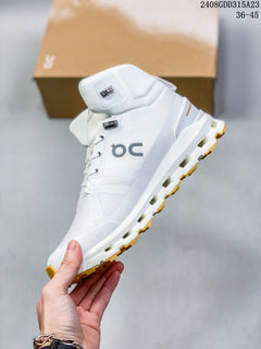 On Cloudnova Flux Sneakers White and Mustard