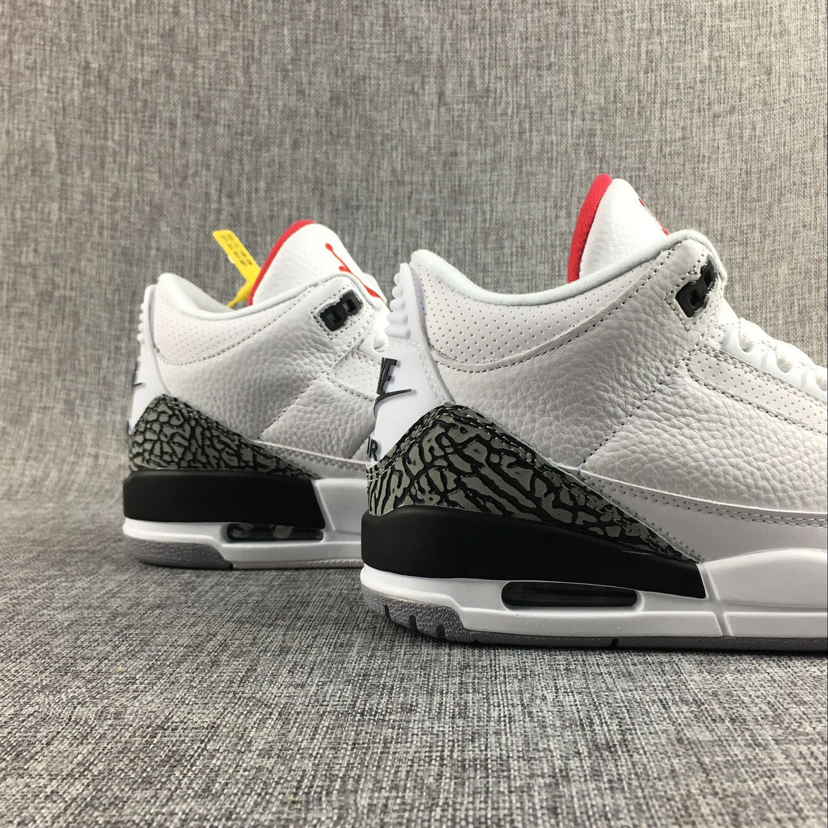 Air Jordan 3 White Cement High-Top Sneakers