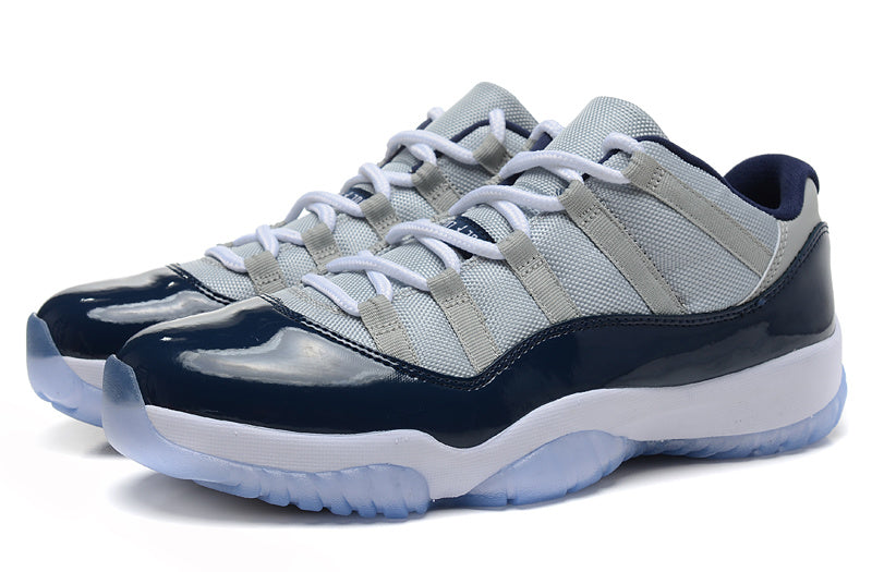 Jordan Air Jordan 11 Retro Low Sneakers, White and Navy