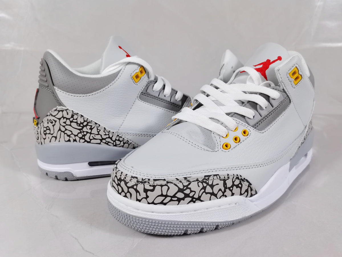 Jordan Air Jordan 3 Retro Grey and Orange Sneakers