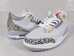 Jordan Air Jordan 3 Retro Grey and Orange Sneakers