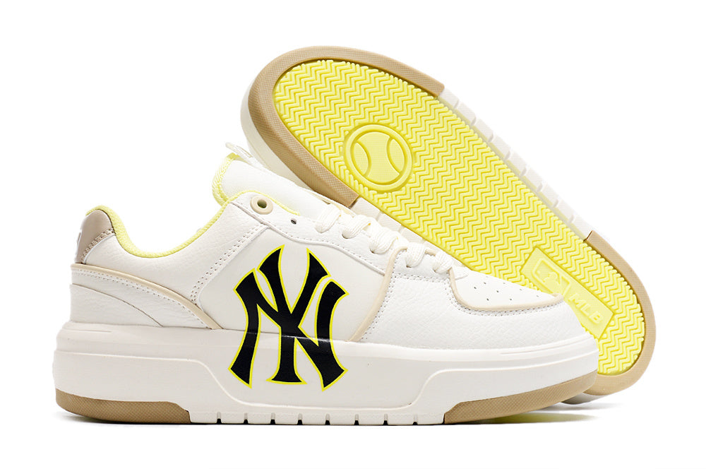 MLB New York Yankees White Platform Sneakers