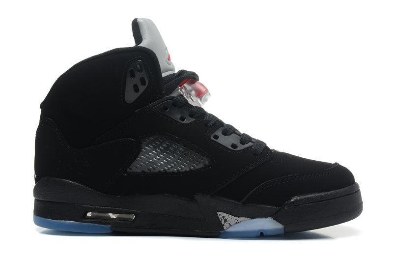 Jordan Air Jordan 5 Retro Black and Silver High-Top Sneakers