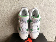 Jordan 4 White and Green Sneakers