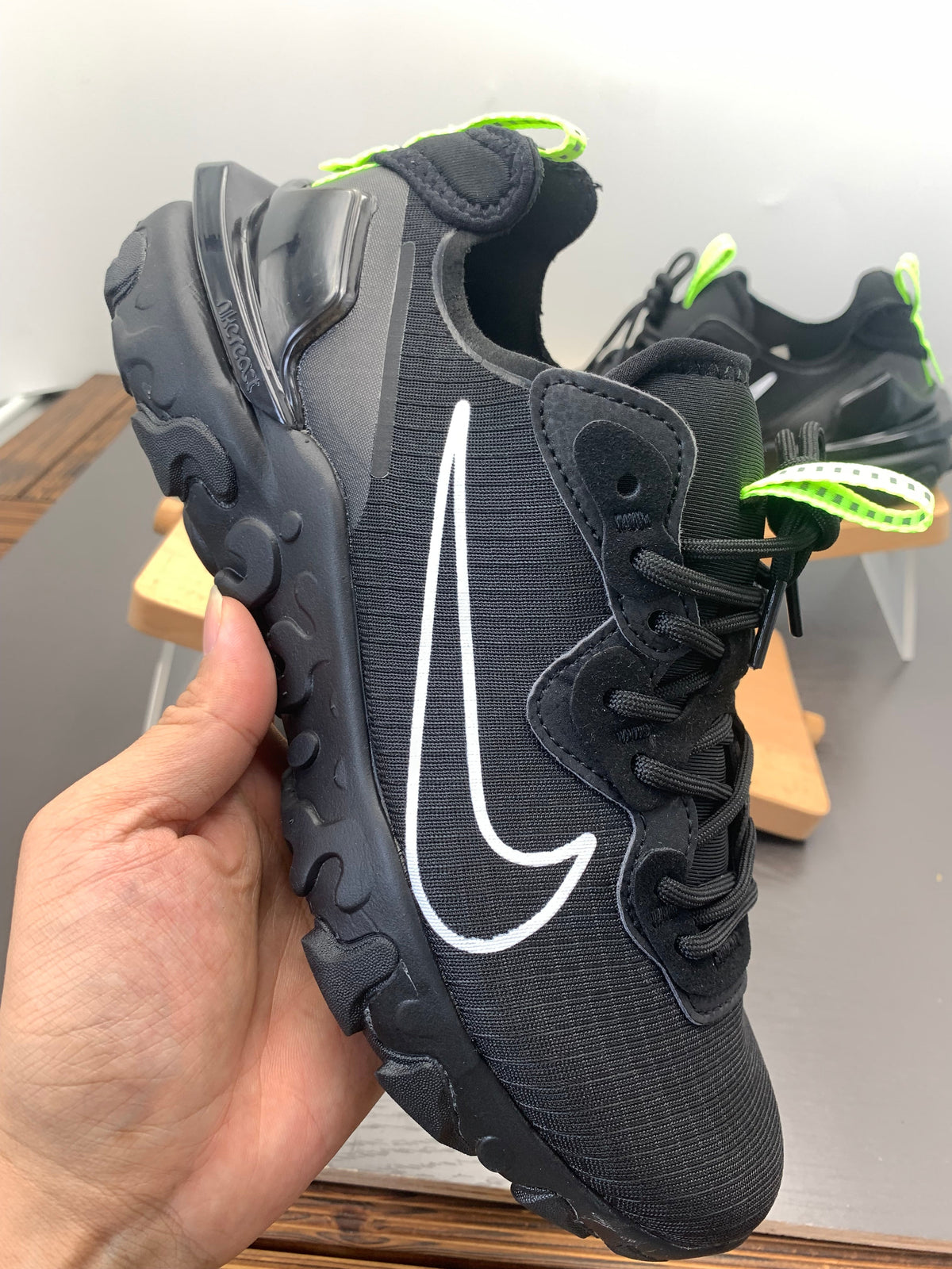 Nike React Vision Sneakers Black White Volt