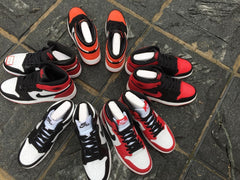 Jordan 1 High Women's Black Orange White Sneakers