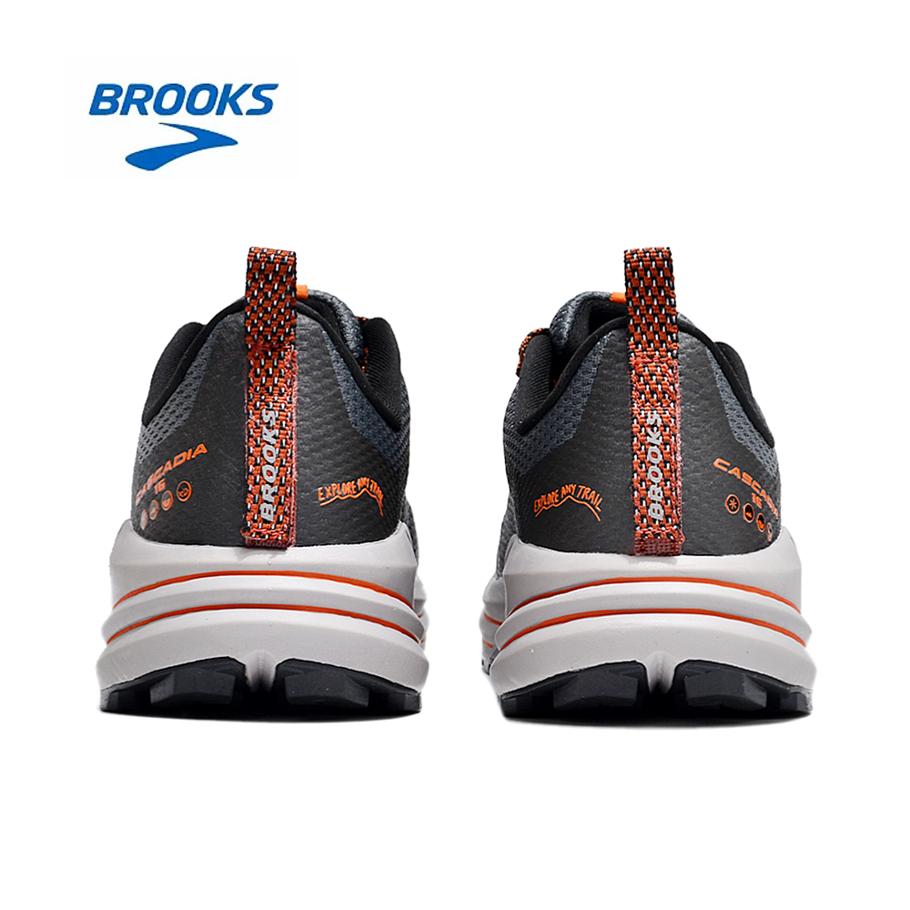 Brooks Cascadia 16 Trail Running Shoes in Gray and Orange