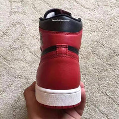 Air Jordan 1 High Black and Red Sneakers