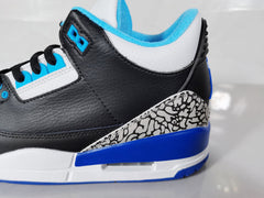 Jordan 3 Retro Black Blue Elephant Print Sneakers