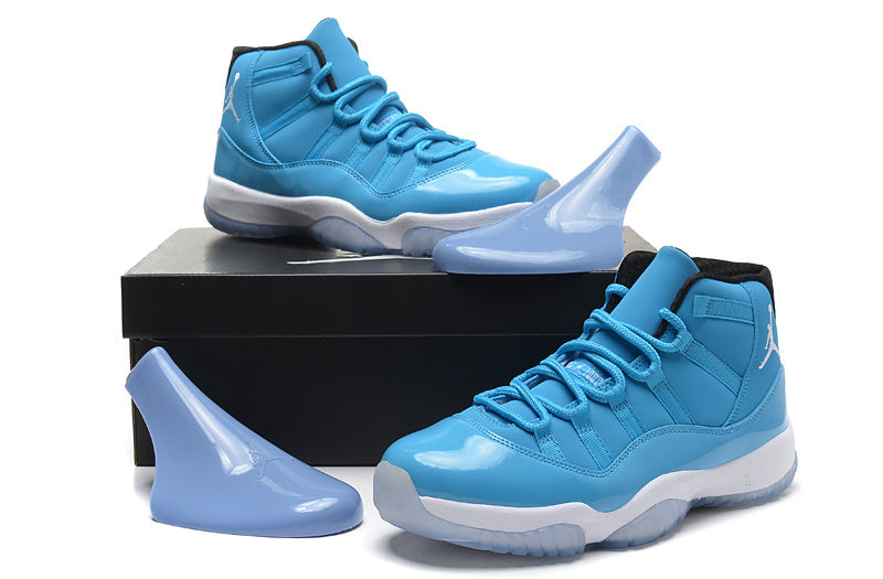 Air Jordan 11 High Sneakers in Blue and White