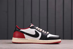 Jordan Air Jordan 1 Low White Black Red Sail Sneakers