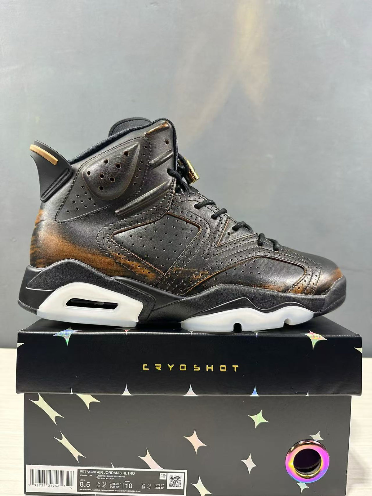 Jordan Air Jordan 6 Xuan Wu Black Basketball Sneakers IR7572-220
