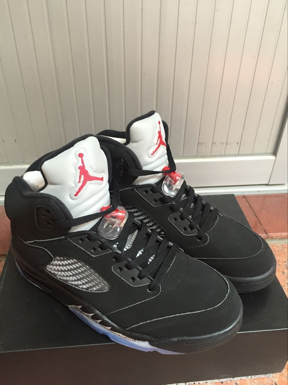 Air Jordan 5 Black Silver High-Top Sneakers