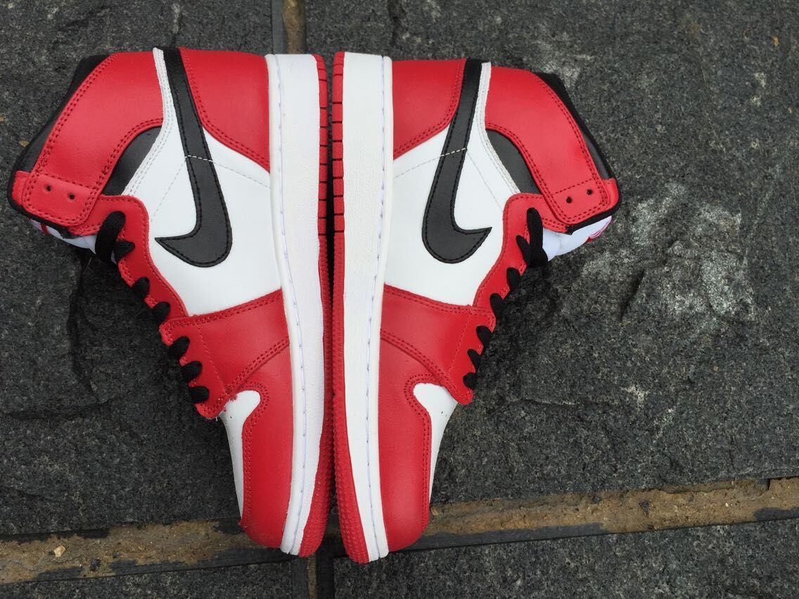 Air Jordan 1 Women's High-Top Sneakers White Black Red