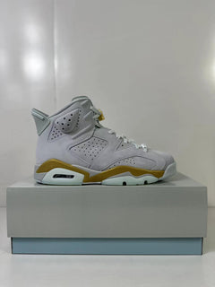 Jordan Air Jordan 6 High Sneakers White Gold Glacier Blue DQ4914-074