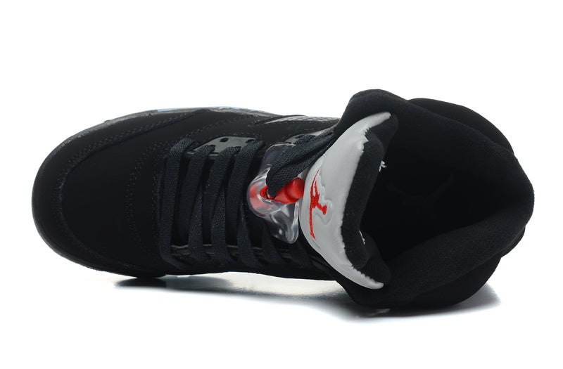 Jordan Air Jordan 5 Retro Black and Silver High-Top Sneakers
