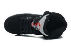 Jordan Air Jordan 5 Retro Black and Silver High-Top Sneakers