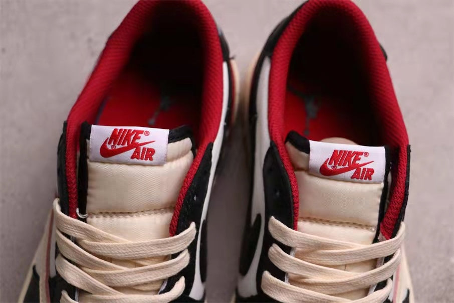 Jordan Air Jordan 1 Low White Black Red Sail Sneakers